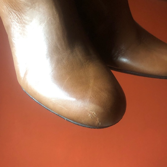 ❤️Sam Edelman Maddox Camel Leather Upper Ankle Booties 8.5 - Picture 7 of 12